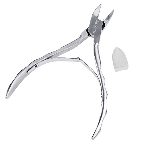 Auxent Nagelzange Kopfschneider Nagelschere aus Edelstahl mit Scharfem und Glattem Schnitt für Dicke und Tiefe Eingewachsene Fußnägel und Fingernägel, Rostfrei, Silber - 9