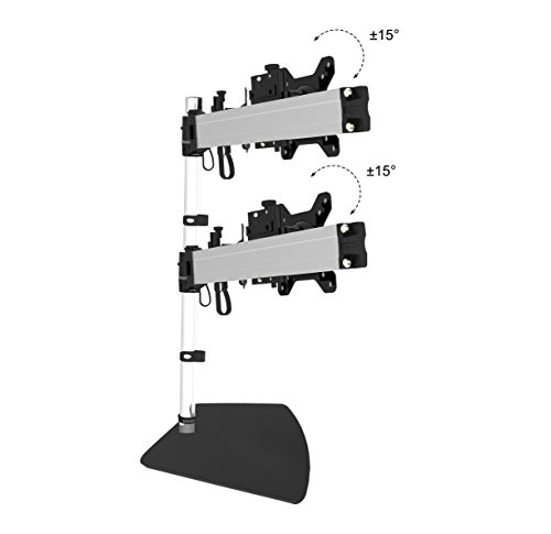 Duronic DM756 Monitor-Standfuß für secks LCD / LED Computer Bildschirme / Fernsehgeräte mit Neig, Schwenk und Rotierfunktion - 5