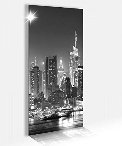 Acrylglasbilder 40x100cm schwarz weiß Skyline New York Stydt USA Acrylbild Druck Acryl Acrylglas Bild Bilder 14A8504, Acrylglas Größe2:40cmx100cm