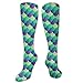 Produktbild ouyjian Women's Winter Cotton Long Tube Socks Knee High Graduated Compression Socks Beautiful Mermaid Fish Scales Art Turquoise Green Socks