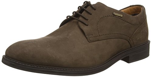 Clarks ChilverWalkGTX, Derby para Hombre, marrón (Dark Brown Nub), 43 EU