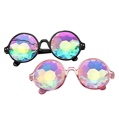 ulofpc Kaleidoskop Rainbow Steampunk Goggles Kristall Linsen Schweißen Auge schützen Vintage Gläser