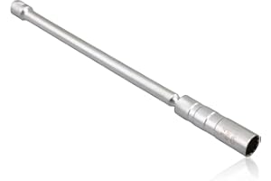 Haishine Douille Bougie 14mm, Clé à Bougie d'Allumage Magnétique 3/8', Douille Articulée Magnétique à Bougie Douze Pans, Universelle Cle a Bougie (Longue)