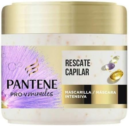 Pantene Maschera riparatrice setosa e brillante con biotina e cheratina, 300 ml, ripara i capelli secchi, danneggiati, trattati o con mèches. Contiene 5.000 perle Pro-V