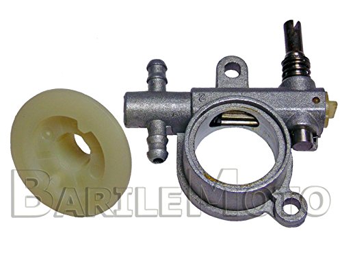 Pompa Olio Catena + Vite Senza Fine Motosega ZENOAH G2500 / G3300 / G3800 / GZ3500 / ALPINA PR270 / A305 / CJ300 / HUSQVARNA T425 / T435 / EFCO MT2600 / 125 / OLEO MAC GS260 / 925 PAPILLON / VALEX / AXO / AMA / FARMER / MGF 25cc CONCORRENZA * BARILEMOTO *