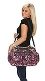 6 TEILE Set: ALESSANDRO Wickeltasche FLEUR Babywickeltasche + Wickelmatte + Windeltasche + Wäschesack + Flaschentasche + Wagen Fix - 2