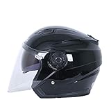 Classique Open Face Moto Casque Hommes Double Lentille Autoroute Moto Casquettes De Sécurité Abs Matériel Hommes Et Femmes Vélo Électrique Scooter Crash Casque