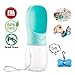 Produktbild Haustier Wasserflasche Tragbare,Hunde Trinkflasche Wasserleck Verhindern,ABS Material Widerstand zu Fallen 350 ml,Ideal für Wandern,Hundekotbeutel mit Beutelspender Frei(Blau)
