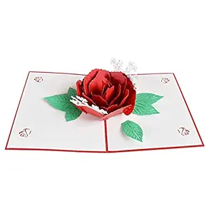 WorldCare 3D Pop Up Christmas Cards Holiday Thanksgiving Greeting Cards with Envelope Xmas Decoration Ornament Flower Pattern Cards New Year Holiday Festivals Birtay Gift-CS-A-42781