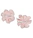 SIX "Flower" 2 Small Hair Clips in Baby Pink Orchid Flowers with Glitter Edges, for Women and Girls Barrette Pin Updo Party (488-073)