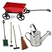 Produktbild P Prettyia 1/12 Maßstab Puppenhaus Garten Zubehör - Miniatur Warenkorb + Gartengeräte + Gießkanne + Besen