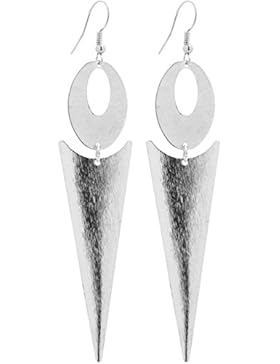 2LIVEfor Lange Ohrringe Dreieck Silber Gold Tropfen Kreise oval Ohrringe lang Hängend Groß geometrisch Blatt eckig...