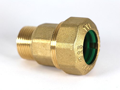 PE Rohr Messing Klemmverbinder Kupplung PE-AG Ø 20x 1/2"