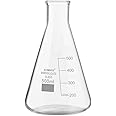 ECNEICS Borosilicate Glass Conical Flask 500 ml with Graduation Marks Pack of 1Pc for Schools, Collage Students Chemistry Labs