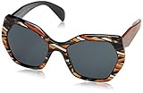 Protective case included Prada 0PR 16RS gafas de sol, Sheaves Grey Orange, 56 Unisex-Adulto