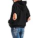 Produktbild Damen Pullover URSING Frau Lange Ärmel Mit Kapuze Aushöhlen Sweatshirt Jumper Kapuzenpullover Einfarbig Sweatshirt Tops Aumturn Winter Super Cool Bluse Sport Outwear Kapuzenjacke (S, Schwarz)