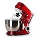 Produktbild Klarstein TK2-CARINA ROSSA Küchenmaschine Knetmaschine inklusive Zubehör, 800 W , 4 L, Edelstahl-Schüssel, 6 Geschwindigkeiten, rot