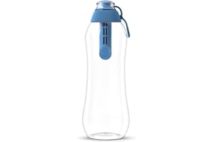 ‎DAFI DAFI Water Bottle with Filter 0.7 L Blue - Water Bottle with Water Filter, BPA-Free, Sports Bottle with Filtered Water for Travel - Filter Bottle Outdoor + Activated Carbon Filter Straw