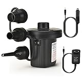 ►【Fácil de Cargar】- Bomba hinchar bomba de inflar es pequeño, fácil de transportar y guardar, cabe perfectamente en la palma de su mano, le ahorrará más espacio. Ése es producto ideal para su uso en casa o al aire libre.