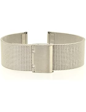 20mm Edelstahl Uhrenarmband M19 Milanaise mit Klappschließe