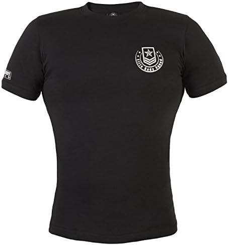 T-Shirt Fitted Mens Slim Fit Gym Black Tee