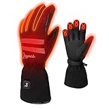 J-Jinpei Gants Chauffants Ski Homme et Femme avec 3 marches Régulateur de Température et Batterie Rechargeable au Li-ION pour Randonnée, Chasse, Alpinisme, Pêche et Autres Sports d'Hiver Taille XL