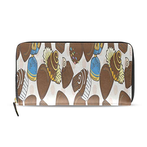Preisvergleich Produktbild Praline Bitterkeit Lange Pass Kupplung Geldbörsen Reißverschluss Brieftasche Fall Handtasche Geld Veranstalter Tasche Kreditkarteninhaber Für Dame Frauen Mädchen Männer Reise Geschenk