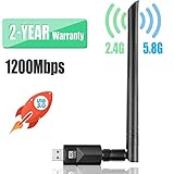 【Alta Velocidad de Banda Dual】La velocidad máxima de este adaptador USB wifi es en 5.8GHz(867Mbps) o 2.4GHz (300Mbps). La banda dual reduce las interferencias para mejorar las conexiones y llegar a más dispositivos Wi-Fi, la tecnología Use Roaming promete una conexión inalámbrica altamente efectiva, Ideal para juegos en línea y transmisión de video HD.