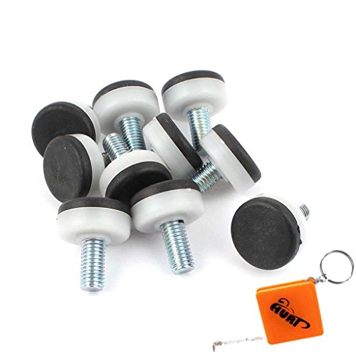Preisvergleich Produktbild HURI 10 Stück Einstellbare Gewinde M10 x 19mm Möbelgleiter Möbelfüße Filzgleiter
