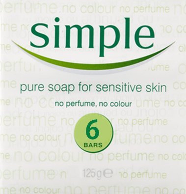 Simple Pure Soap Sensitive Skin 6x125g