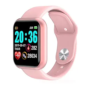 Smart Watch in Pink Colour Heart Rate Tracking Water Proof IP68 Battery Life 10 30 Days Calorie Counter Reminder