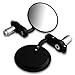 JAMBO 7/8" Handlebar Bar End Rearview Chrome Side Mirror Universal Handlebar Mirrors (White)