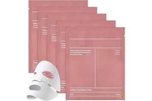 LOPHE Maseczka kolagenowa, 5 sztuk, maseczka kolagenowa, nawilżająca, maseczka kolagenowa, do wszystkich rodzajów skóry, różowa