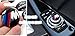 Produktbild Exoca Auto-Aufkleber, 29 mm, Aufkleber für Multimedia-/Audio-Tasten, für die Innenausstattung, für BMW-Autos, aus Aluminium / Kunstharz