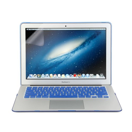 GMYLE(R) Harter Fall Frosted Für MacBook Air 11 inch – Blau 3 in 1 gummierte (Gummi beschichtet) Harte Fall – Silicon Tastaturschutz – Klar LCD Displayschutzfolie - 7