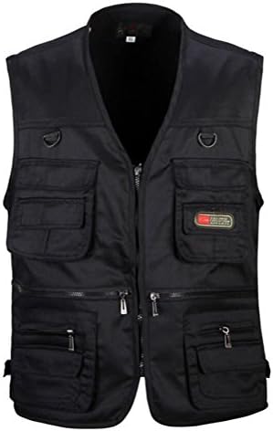 TT&amp;BEIIXN Outdoor men's vest / photography large size vest / casual multi-pocket loose jacket / fishing reporter vest , black , xl