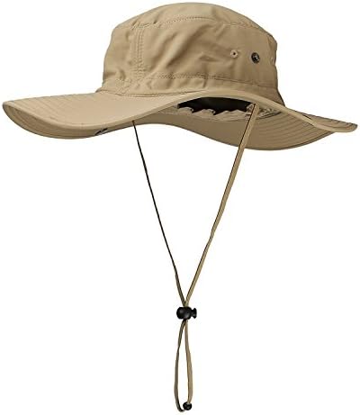 Sun Protection Fisherman Hat UV Protection Safari Hat Outdoor Cap Wide Rim Summer Fishing Hat Khaki