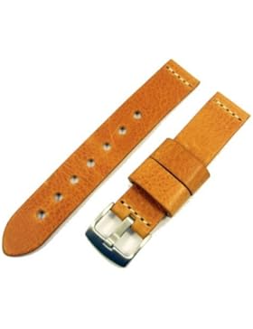 ZeitPunkt robustes Kalbslederband braun 22 mm