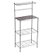 Produktbild GOTOTOP 3 Tier Mikrowellenhalter Küchenregal Metallregal Standregal Haushaltsregal für Bad Küche Büro, Silber, 55 x 33 x 120 cm