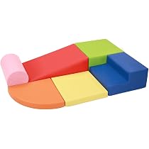 Parcours Motricité Bébé 6 Pièces - Blocs Mousse Recouverts Similicuir - Stimule équilibre Et Créativité