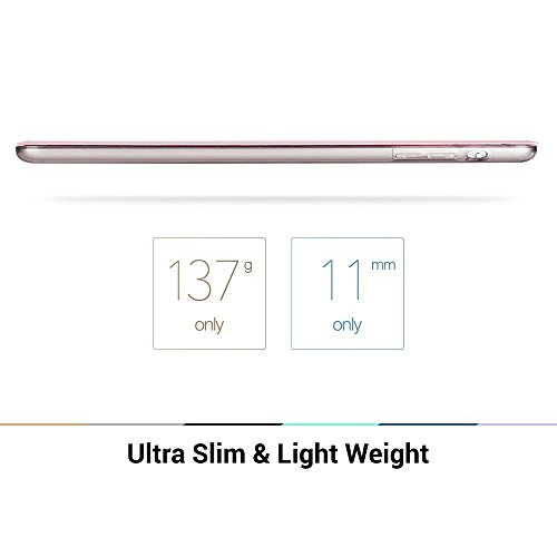 iPad Mini Hülle, ESR® Yippee Series Auto Aufwachen / Schlaf Funktion PU Ledertasche mit Durchschaubar Rückseite Abdeckung Schutzhülle für iPad mini 3/2/1 (Light Rosa) - 9