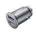 Produktbild AUKEY USB Auto Ladegerät, Ultra Kompakt 24W / 4,8A Aluminium Kfz Ladegerät für iPhone X / 8/8 Plus / 7, iPad Air/Pro, Samsung, HTC, Nexus, LG G5 / G6, Tablets usw. (Grau)