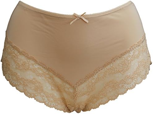 Brief, knickets panties - Full brief soft lace edging, Black, white, Nude, Pink. Sizes 8-20 (medium 10-12, nude)