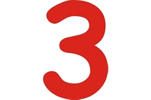 Kleckerliese Alphabet Zahlen Ziffern 8cm selbstklebende Aufkleber Wand Fenster Tür Boote Auto Kinderzimmer STICKER 3 - Höhe 8cm, Farbe Rot