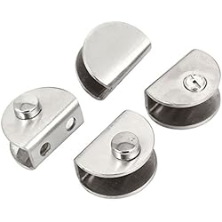 Sourcingmap a14100900ux0470-4 pc soportes abrazadera de acero inoxidable para el cristal de 9 mm de espesor