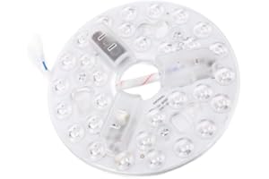 HYUDUO Ventilateur de Plafond LED Retrofit Panneau de Plafond Kit D'éclairage de Plafond Remplacement de la Lumière du LED 5,3 Pouces 15W 3CCT 3000K 4200K 6500K DIMMable avec Fonction