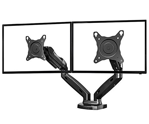 Tischhalter F160 fuer Bildschirm, Monitor 17″-27″, 360° drehbar, schwankbar, hoehe stellbar, mit Gasdruckfedergelenk - 2