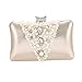 Produktbild Brillanter Stoff Klassische Eleganz, weiß, Hand mit einer Schulter und Solidus Tasche Braut Party Bag Damen Pearl Dinner Bag Knapsack