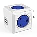 DEALZ ON PowerCube [Newest Version] USB, Surge Protector, Electric Outlet Wall Adapter Power Strip with 4 outlets (INDIA SOCKET) This is Not a PowerBank (Blue) RS.799.00