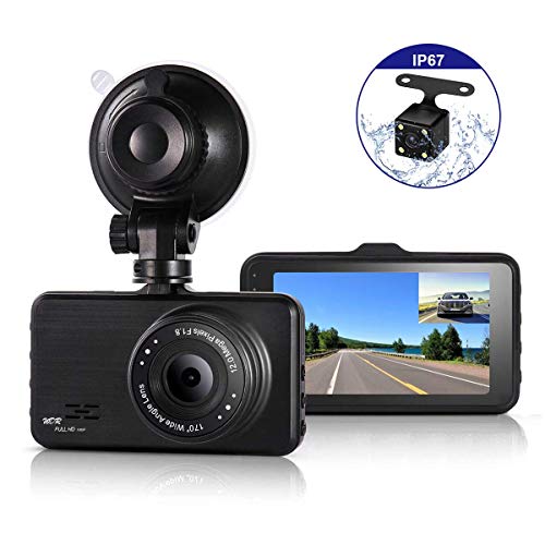 Dash CAM Smiler+ 1080P Full HD 3" Cámara para Automóvil, 170°Grabadora de Cámara, Sensor G, Modo de Estacionamiento, Detección de Movimiento, Grabación en Bucle ...